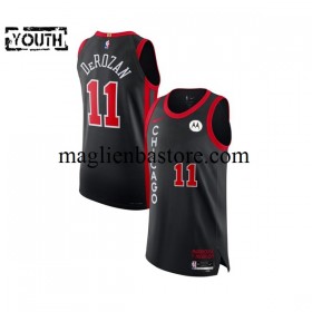 Maglia NBA Chicago Bulls DeMar DeRozan 11 2023-2024 Nike City Edition Nero Swingman - Bambino